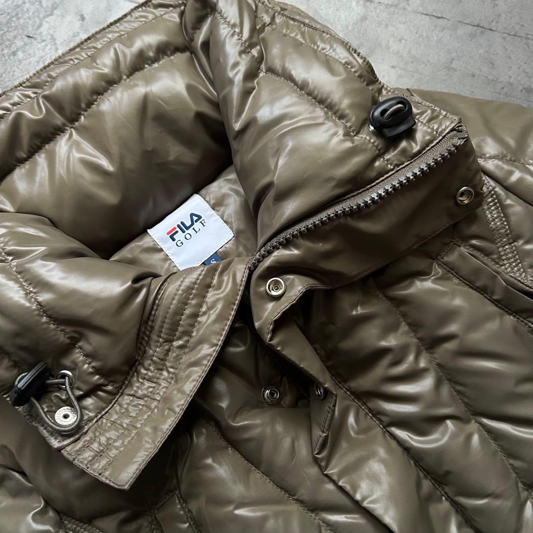 未使用級 FILA GOLF ダウンコート Aライン フード スタンドカラー