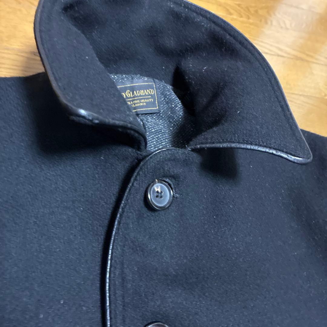 マ*ー様 BY GLADHAND ウールコート ジャケット ブラック L美品グラ