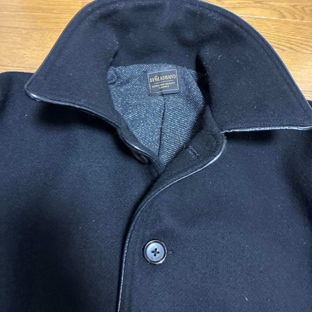 マ*ー様 BY GLADHAND ウールコート ジャケット ブラック L美品グラ