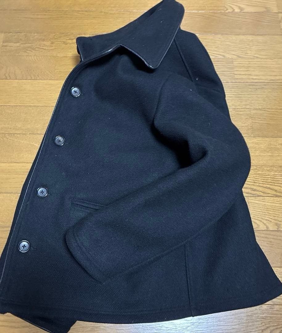 マ*ー様 BY GLADHAND ウールコート ジャケット ブラック L美品グラ