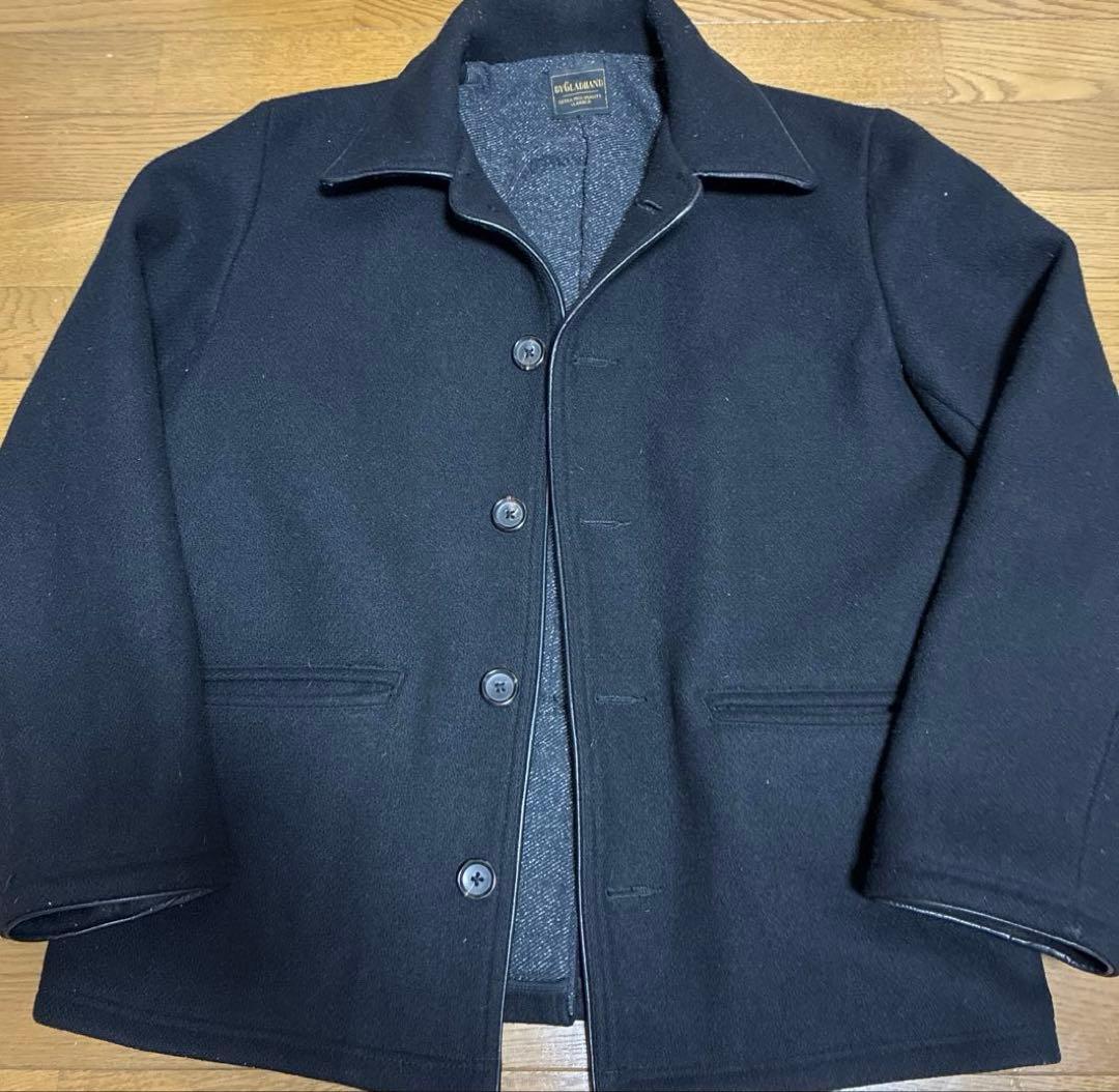 マ*ー様 BY GLADHAND ウールコート ジャケット ブラック L美品グラ