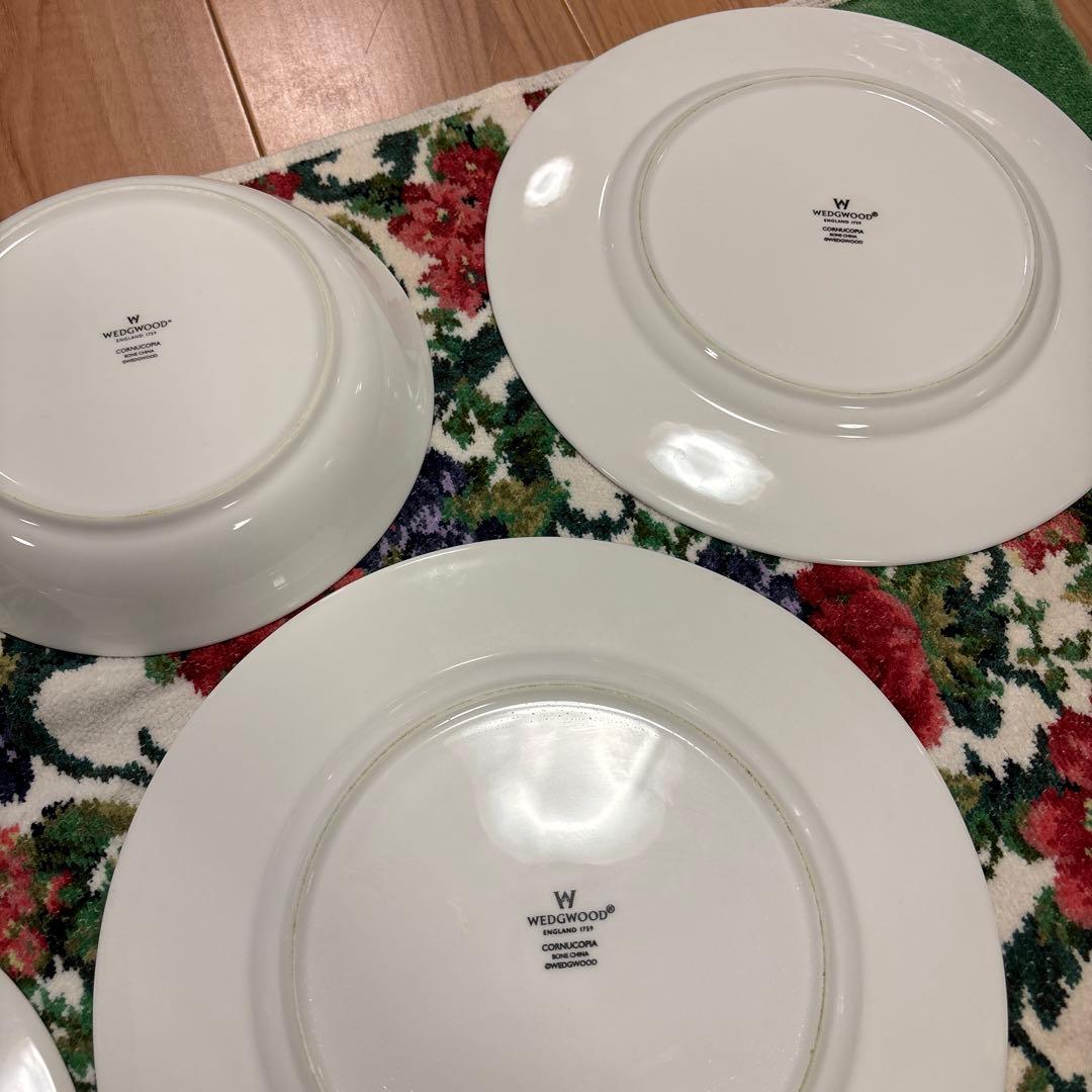 【ウェッジウッド】 コーヌコピアシリーズ　丸皿6枚セット