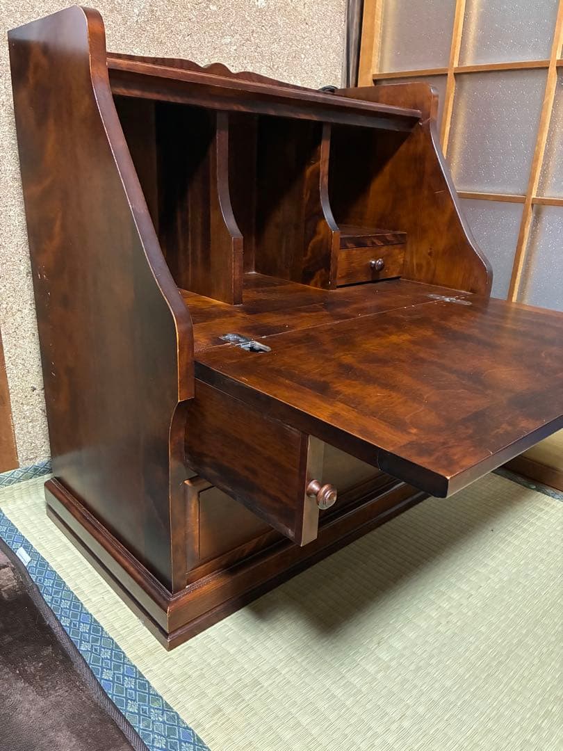 ライティングビューロー　文机　えぞインテリア　アンティーク家具