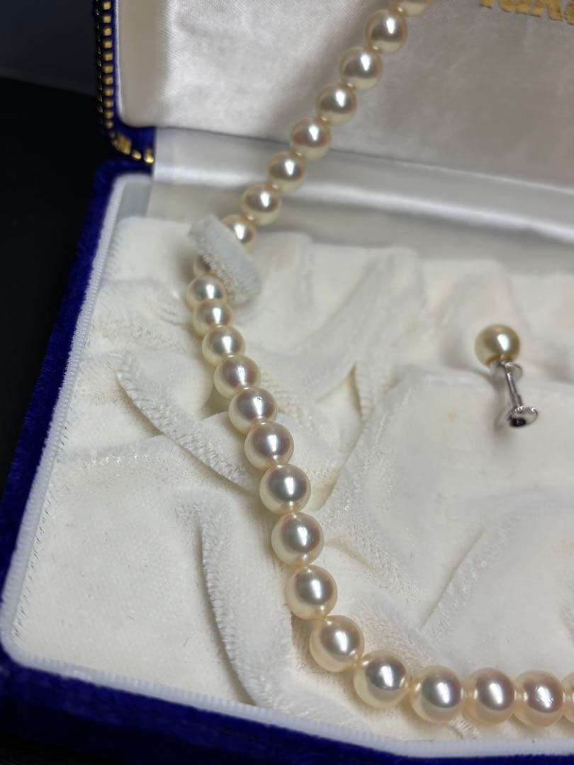 本真珠 パールネックレス イヤリング silver刻印 フォーマル アクセサリー