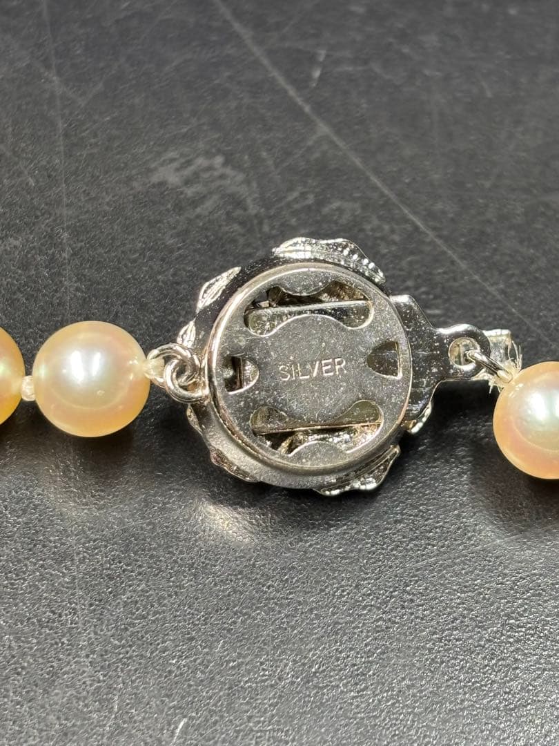 本真珠 パールネックレス イヤリング silver刻印 フォーマル アクセサリー