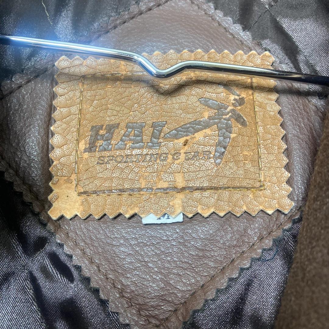 ▼HAI SPORTING GEAR スタジャン　90’ｓ　牛革　ブラウン