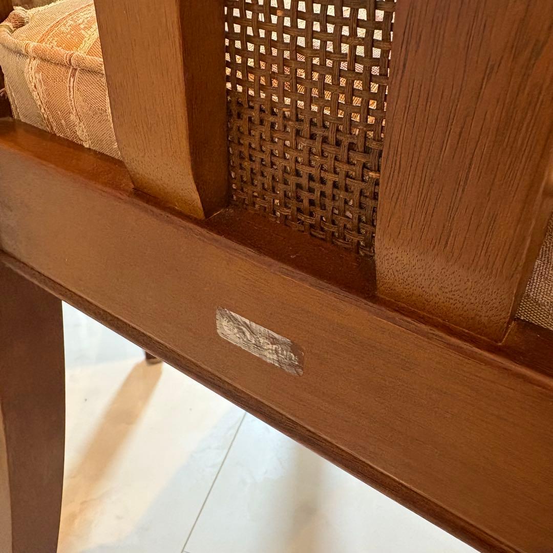 【maruni/マルニ木工】地中海シリーズダイニングチェア1脚アンティーク美品④