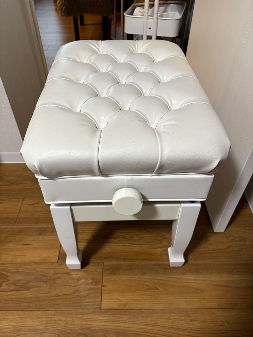 ピアノ椅子　ホワイト　ヨーロッパ風