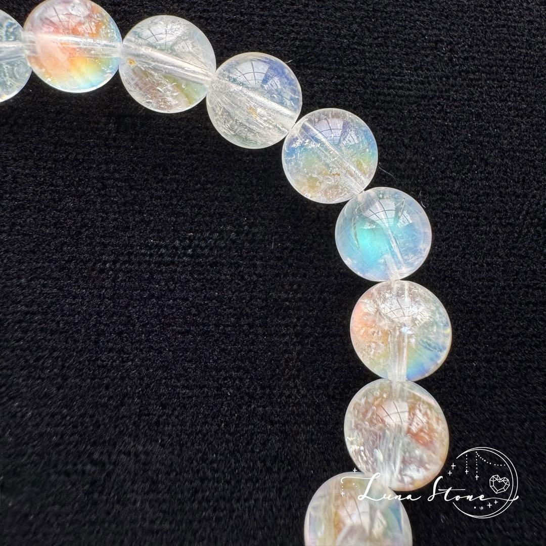 【極上マダガスカル産 レインボームーンストーン】優しい輝き 天然石 ブレスレット