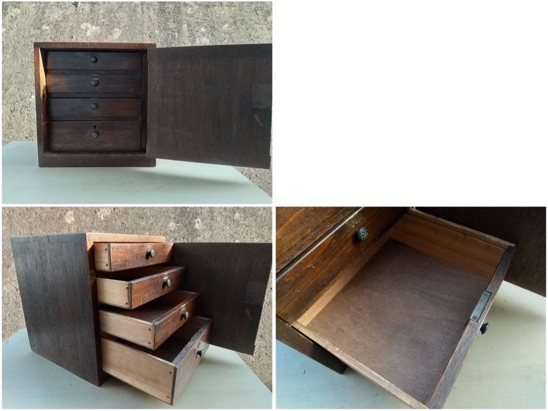 【O-1258】木棚 小物入れ 引き出し 昭和レトロ アンティーク