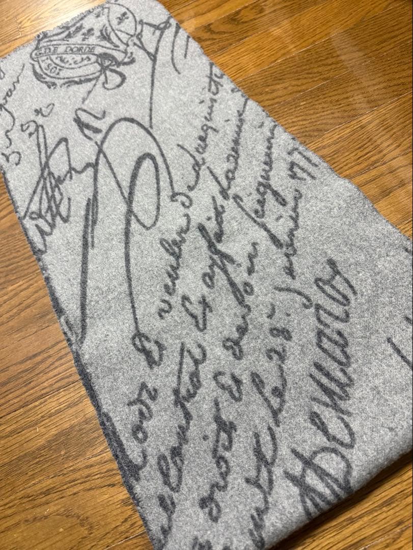 ベルルッティ Berluti マフラー スカーフ カリグラフィ クリス グレー