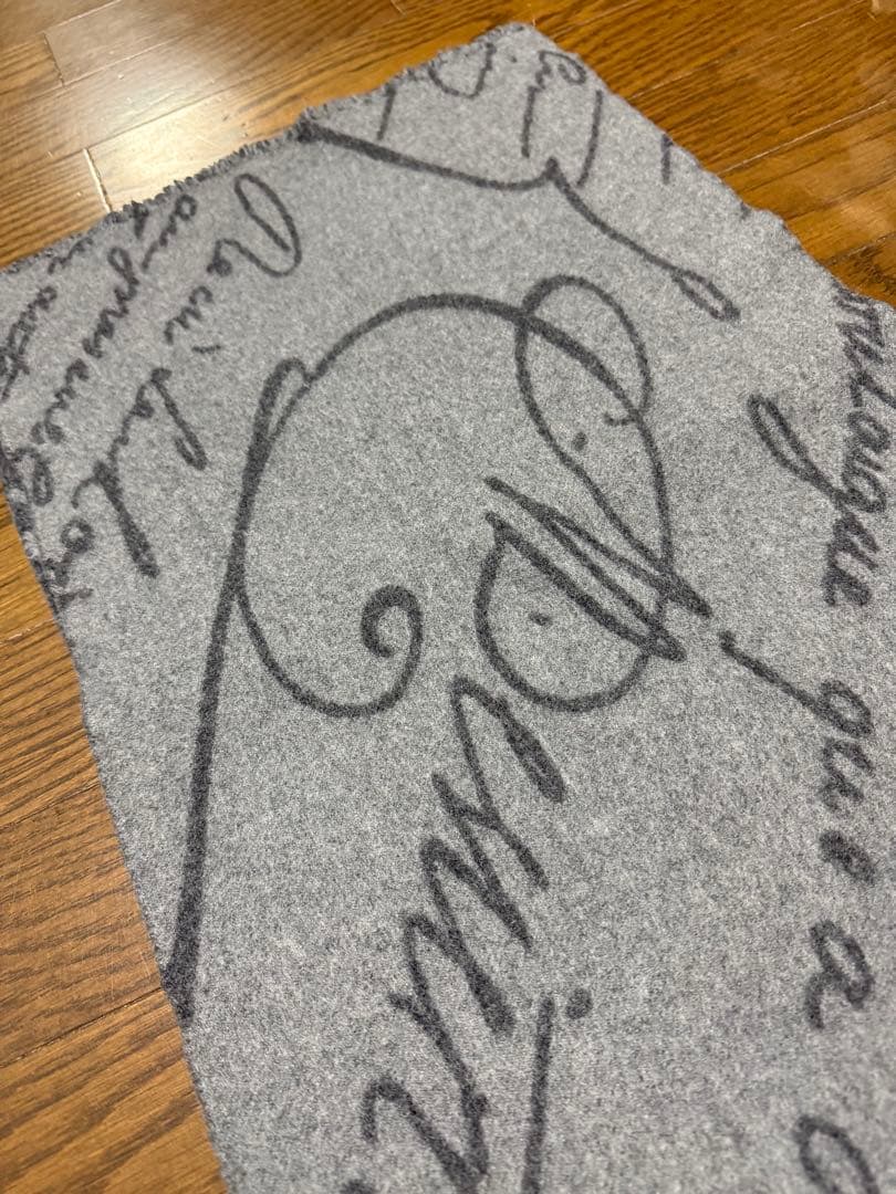 ベルルッティ Berluti マフラー スカーフ カリグラフィ クリス グレー