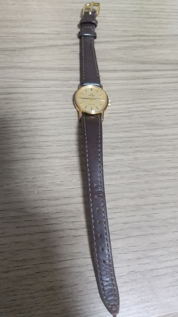 【ジャンク】OMEGA DE VILLE 腕時計 ゴールド/ブラウン 手巻き