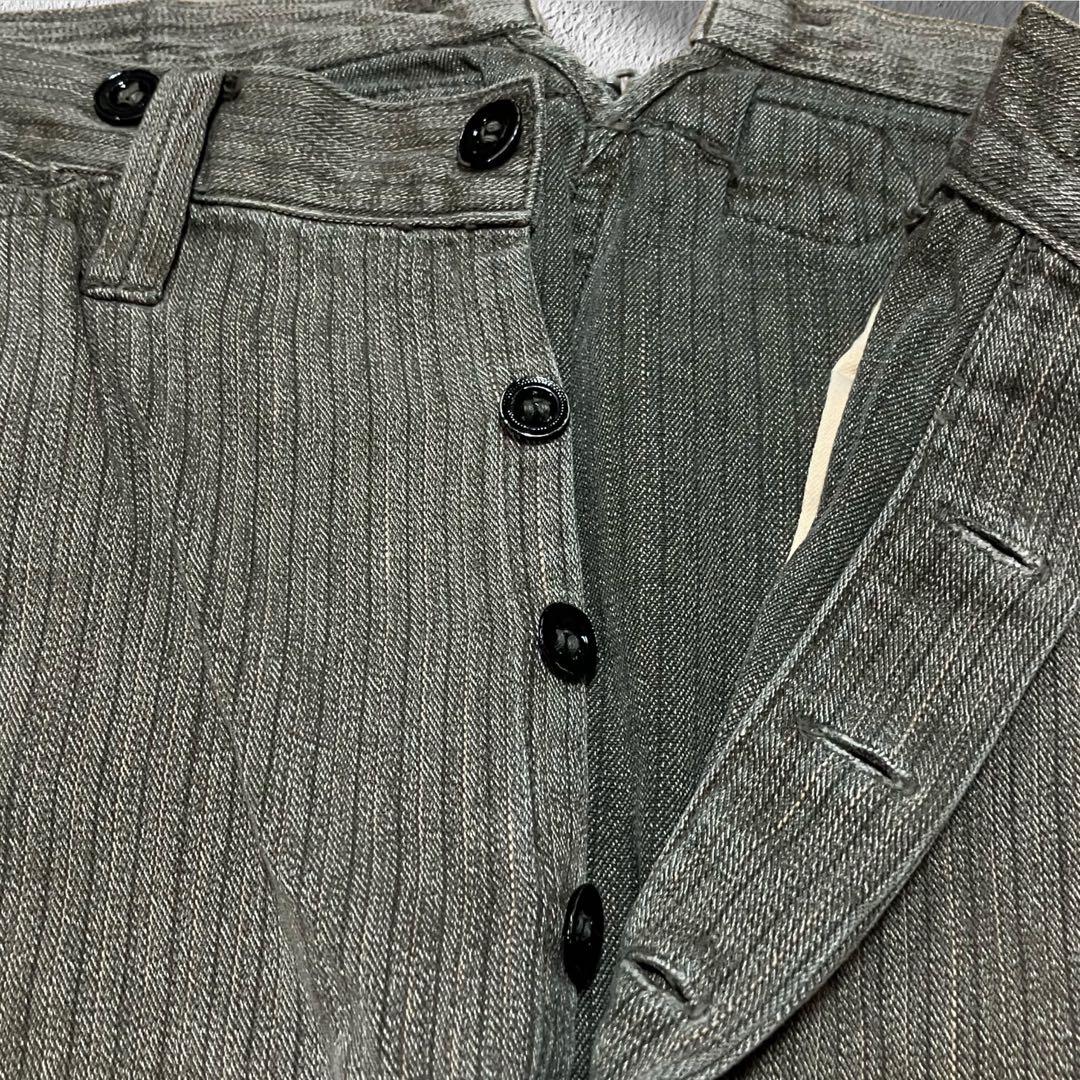 WAREHOUSE ウエアハウス ヘリンボーン ワークパンツ W34シンチバック