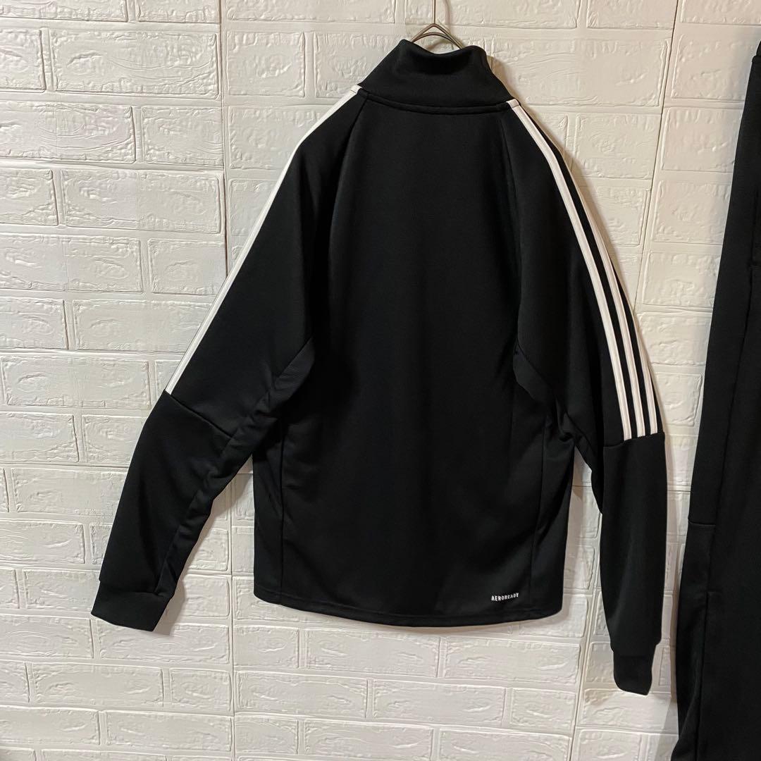 2点セット　【未使用タグ付】アディダス　セットアップトラックジャケット　ブラック