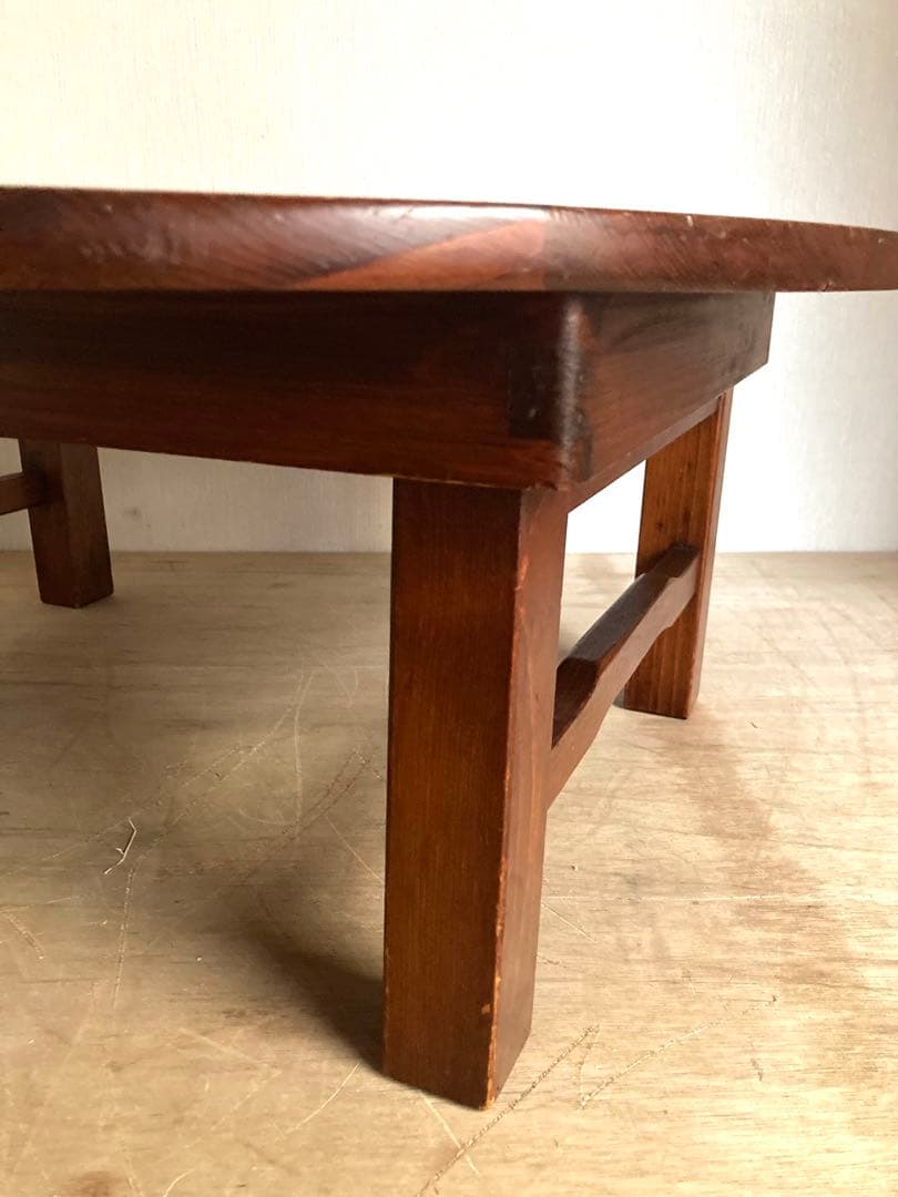 【送料込】ヴィンテージのちゃぶ台　円卓　天板直径68cm