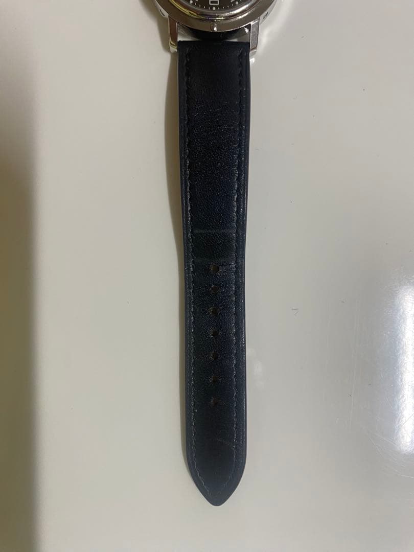 HERMES クリッパー　ブラックレザーバンド