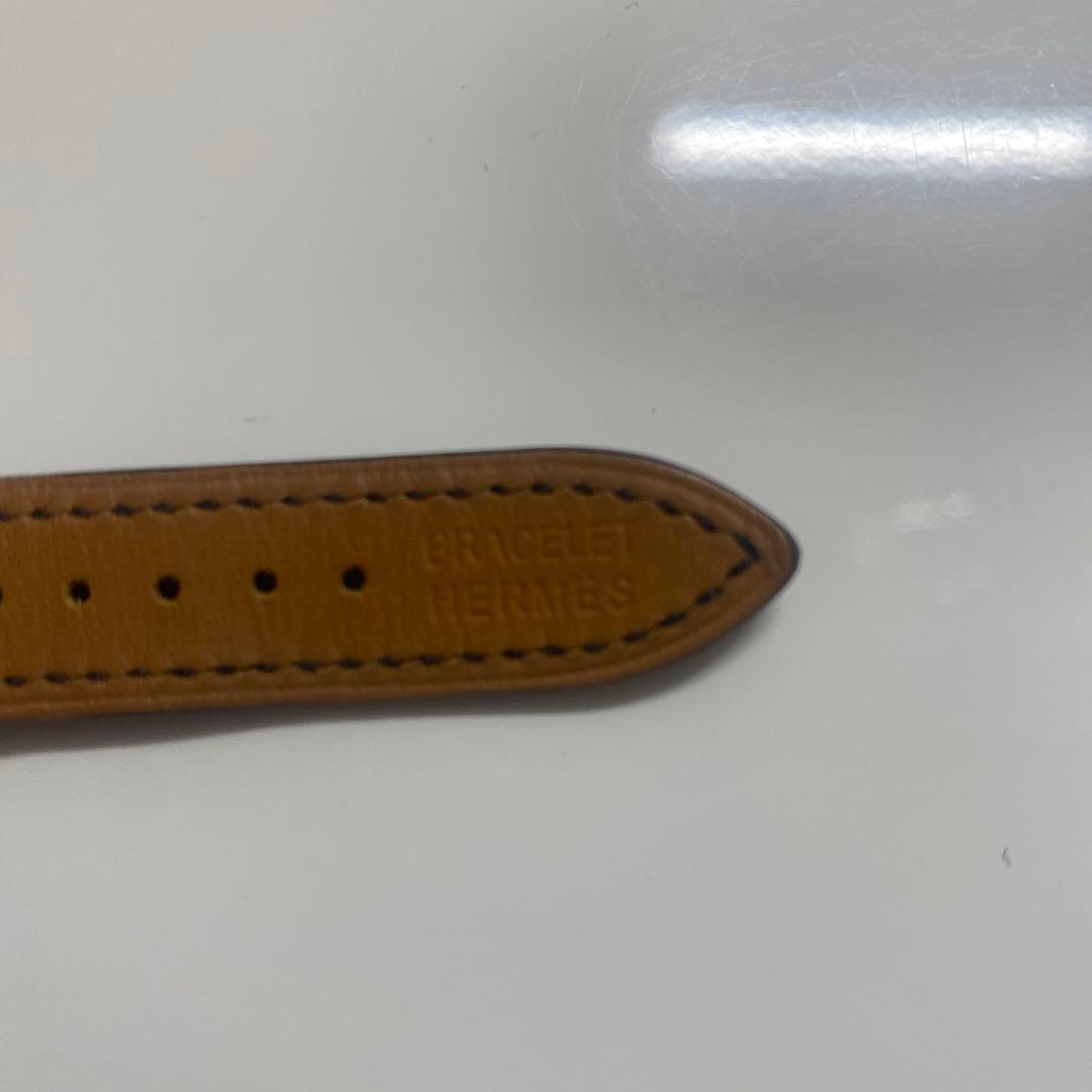 HERMES クリッパー　ブラックレザーバンド