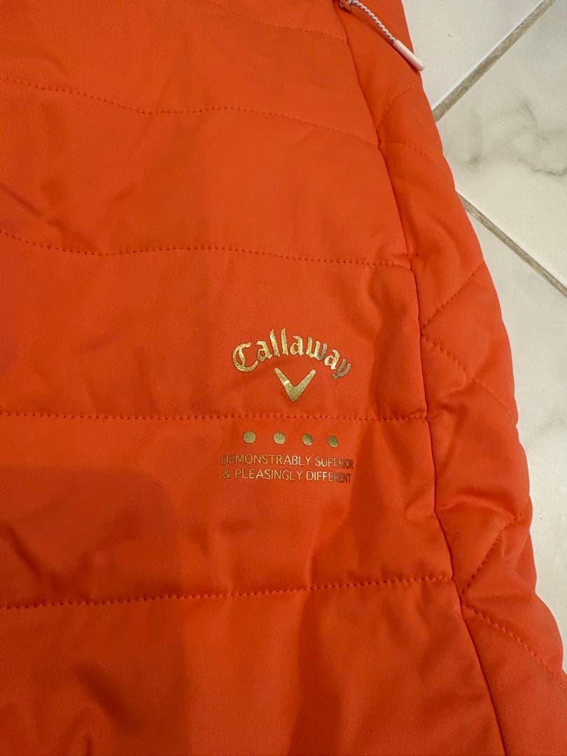 Callaway レディース ゴルフジャケットとスカート セット オレンジ