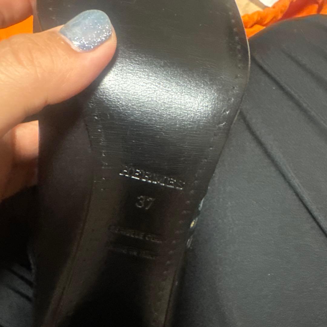 エルメス黒ミュール