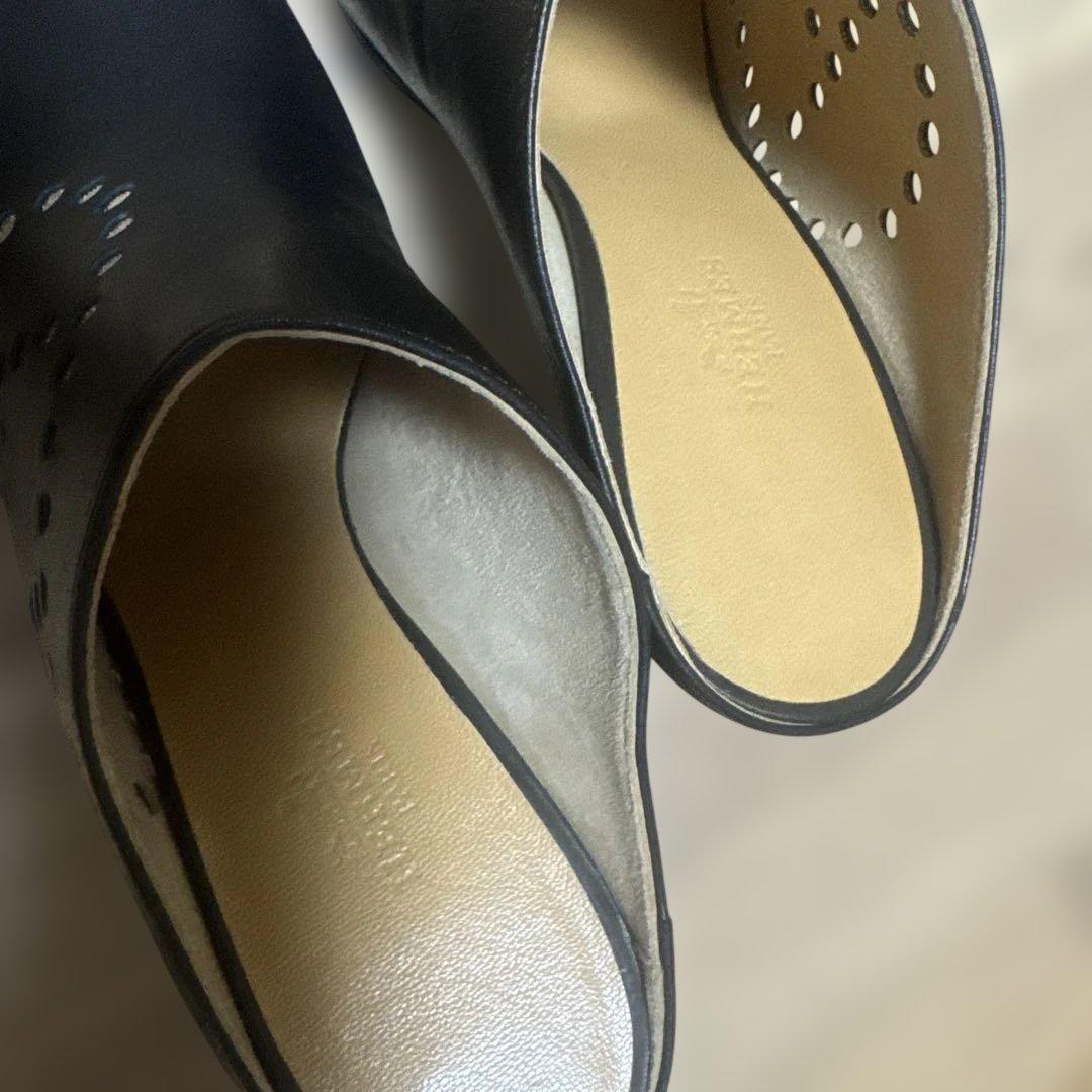 エルメス黒ミュール