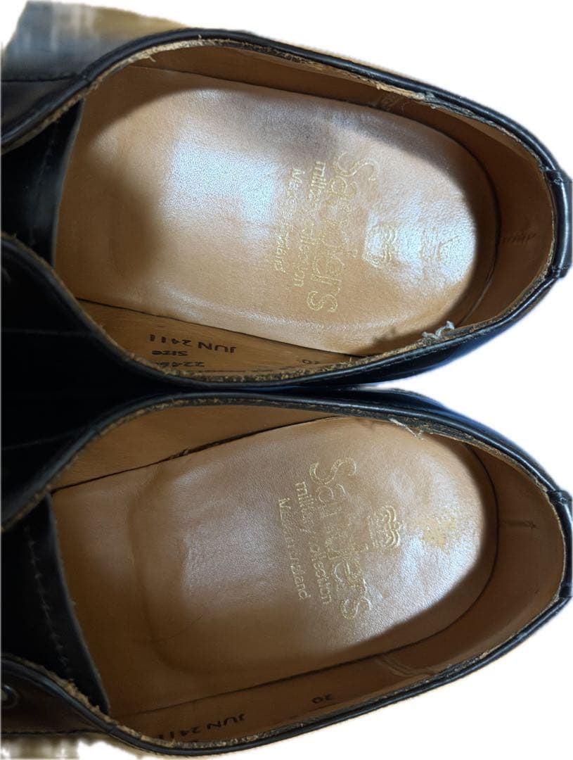 か*つ様 SANDERS サンダース ミリタリープレーントウオフィサーシューズ