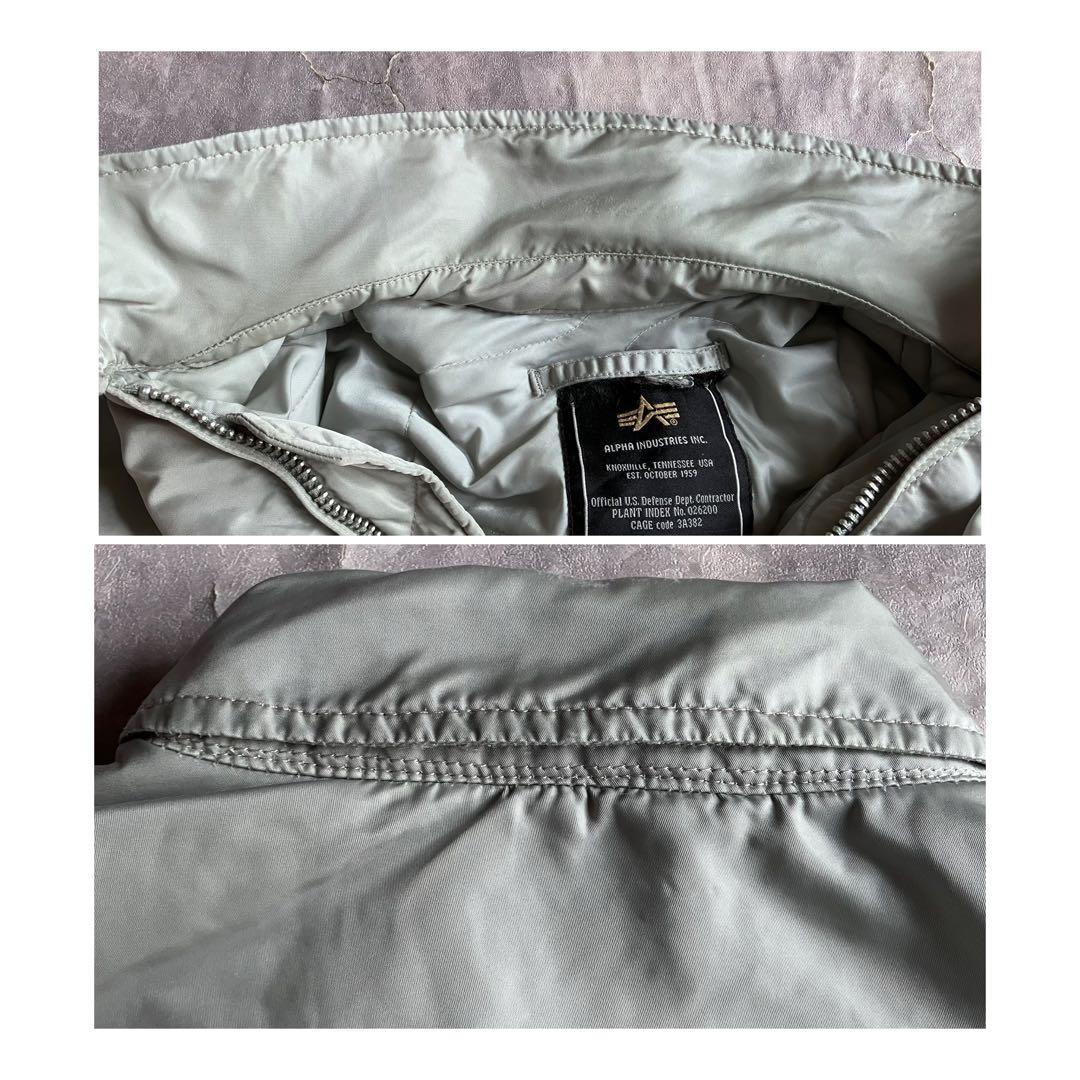 ALPHA cwu-45p ミリタリー フライトジャケット シルバーグレー系 L