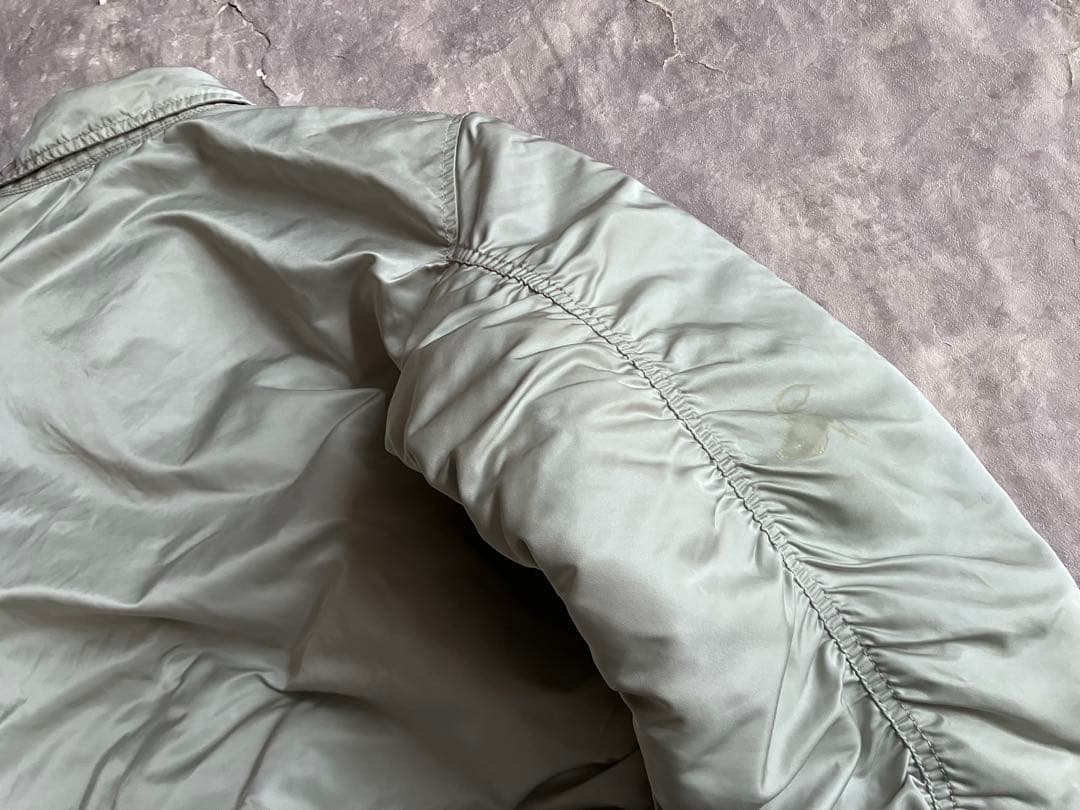 ALPHA cwu-45p ミリタリー フライトジャケット シルバーグレー系 L