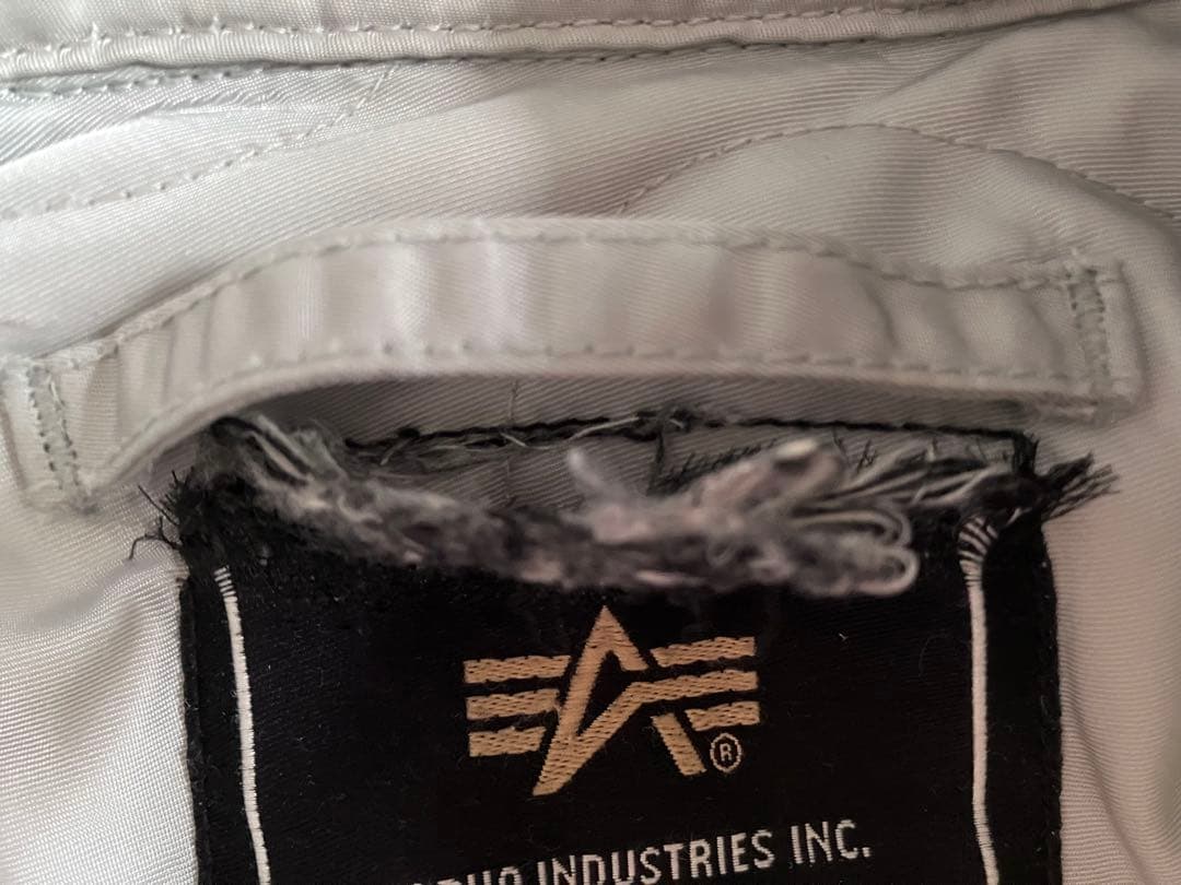 ALPHA cwu-45p ミリタリー フライトジャケット シルバーグレー系 L