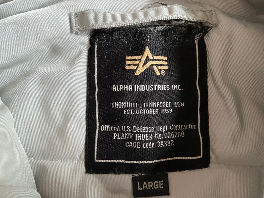 ALPHA cwu-45p ミリタリー フライトジャケット シルバーグレー系 L