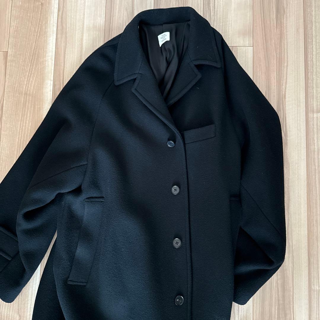 masaSOEウール100%Long Coat 黒