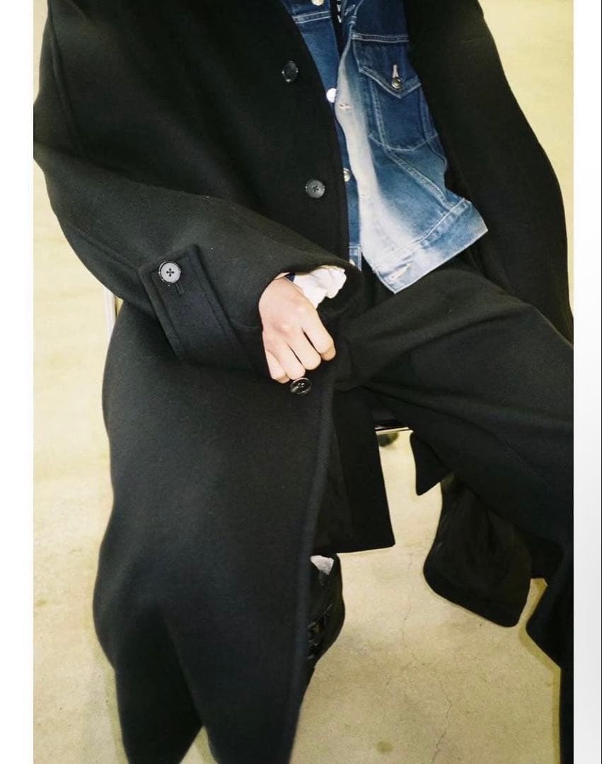 masaSOEウール100%Long Coat 黒