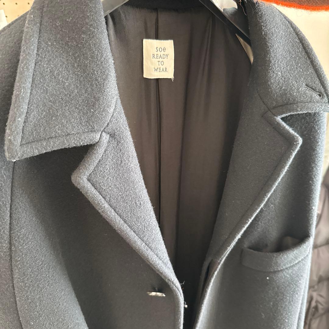 masaSOEウール100%Long Coat 黒