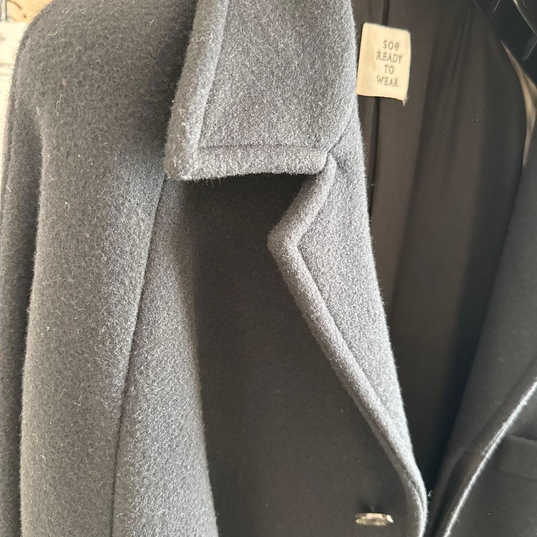 masaSOEウール100%Long Coat 黒