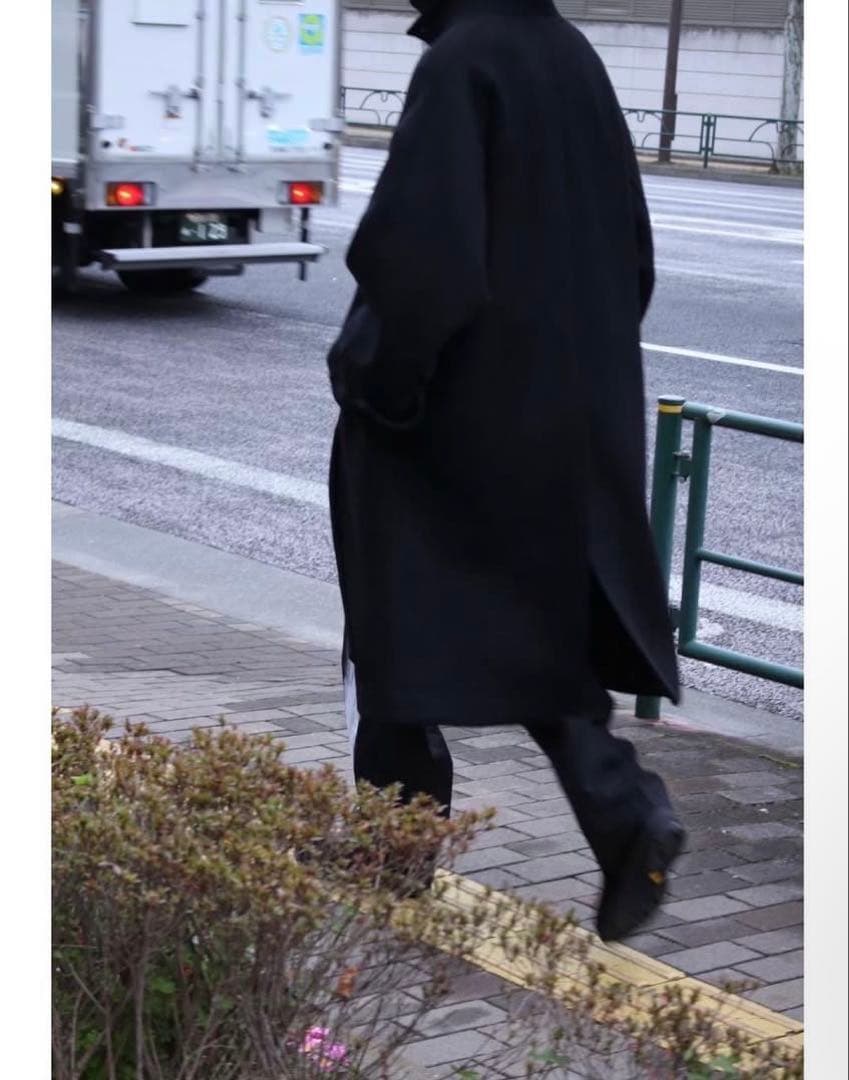 masaSOEウール100%Long Coat 黒