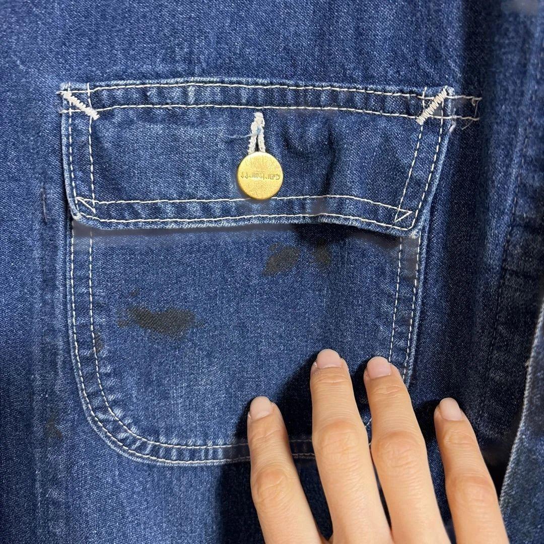 濱*中様 Carhartt カーハート カバーオール デニム ジャケット 濃紺