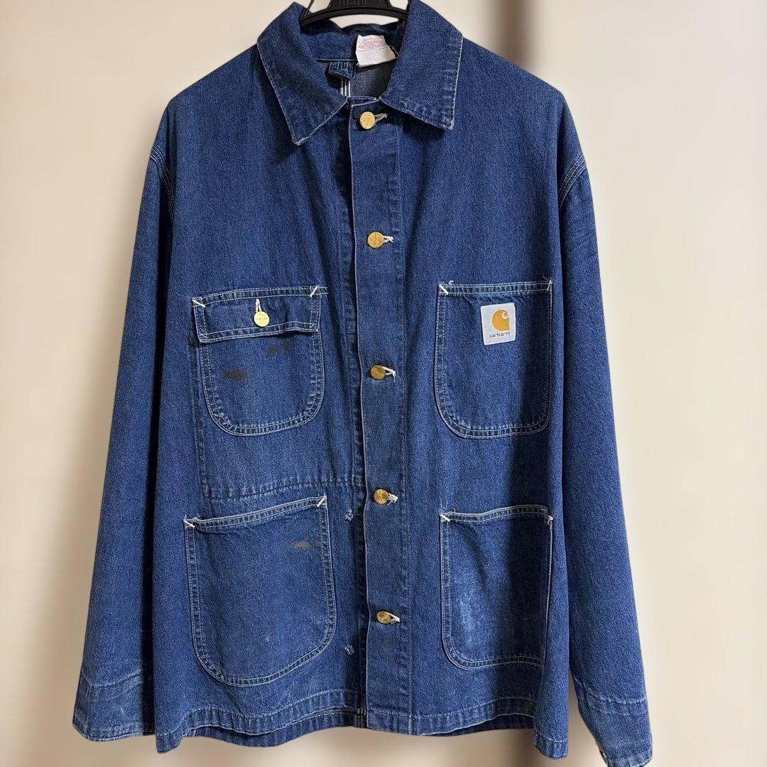 濱*中様 Carhartt カーハート カバーオール デニム ジャケット 濃紺