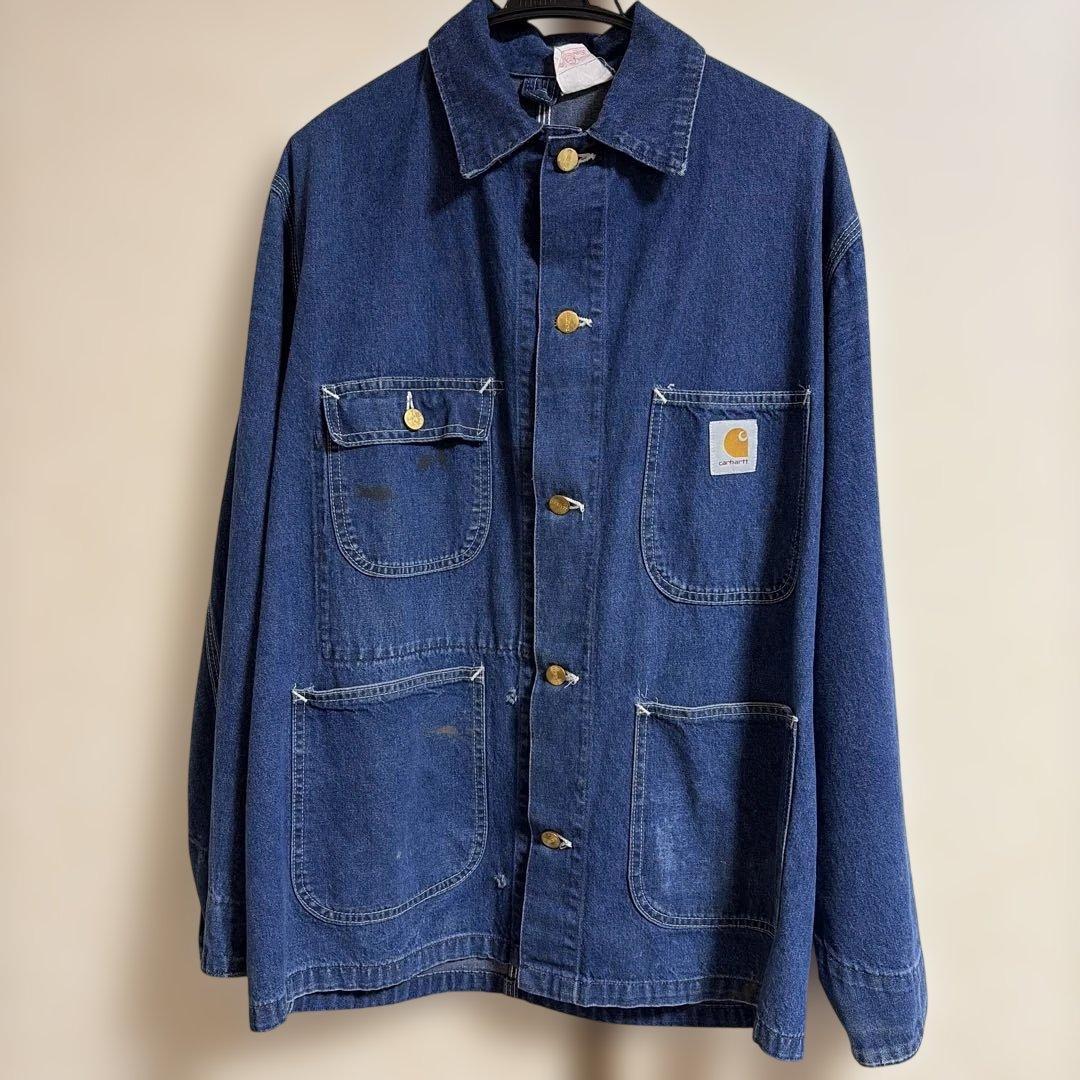 濱*中様 Carhartt カーハート カバーオール デニム ジャケット 濃紺
