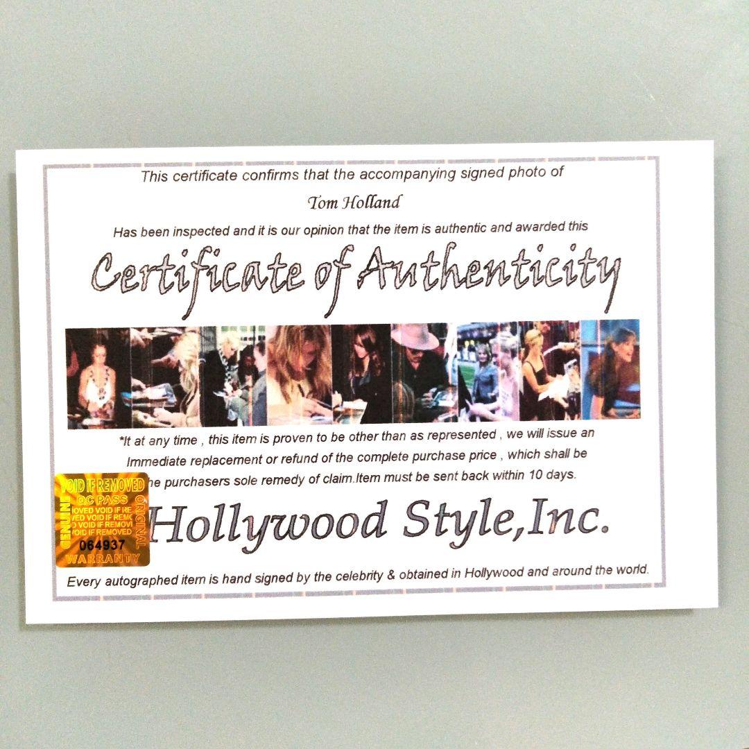 トム・ホランド直筆サイン入り2Lサイズ写真…スパイダーマン
