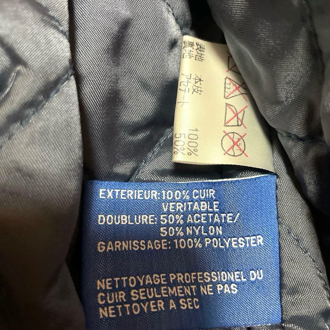 【希少】ヤンキース　レザー 刺繍ロゴスタジャン ネイビー/グレー　STARTER