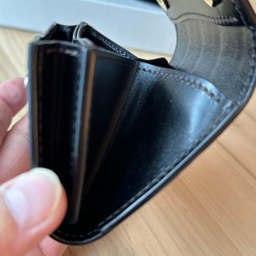 ワイルドスワンズ ポント クロコ ブラック【極美品】　小銭入れカバー付き