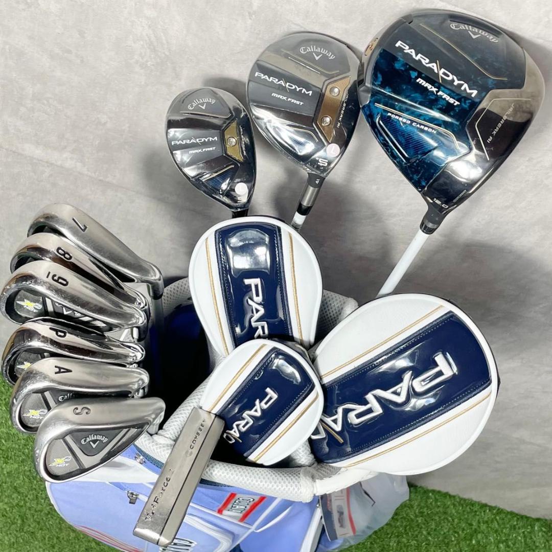 【バッグ新品】キャロウェイ パラダイム ゴルフクラブセット L 豪華10本 右