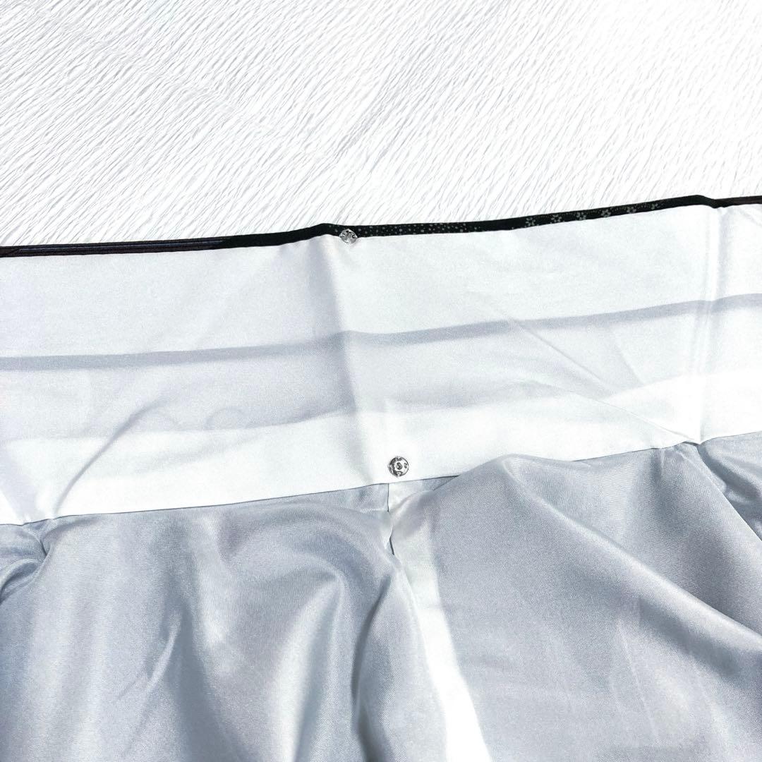 【美品✨】東レシルック　さんび　洗える着物　小紋　黒色　斜格子　大小あられ　H4