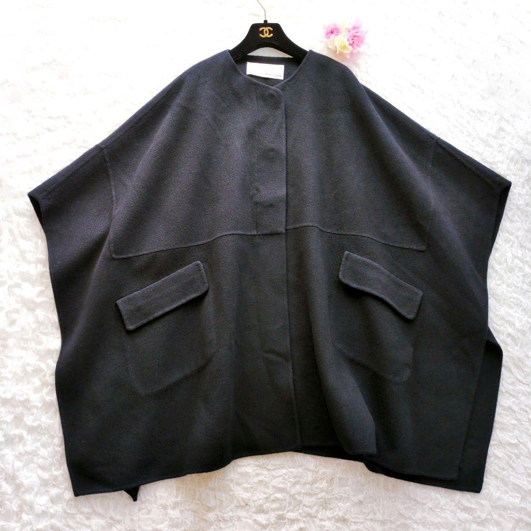 Whim Gazette　カシミヤリバーポンチョ　定価13万