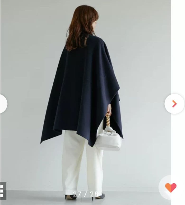 Whim Gazette　カシミヤリバーポンチョ　定価13万