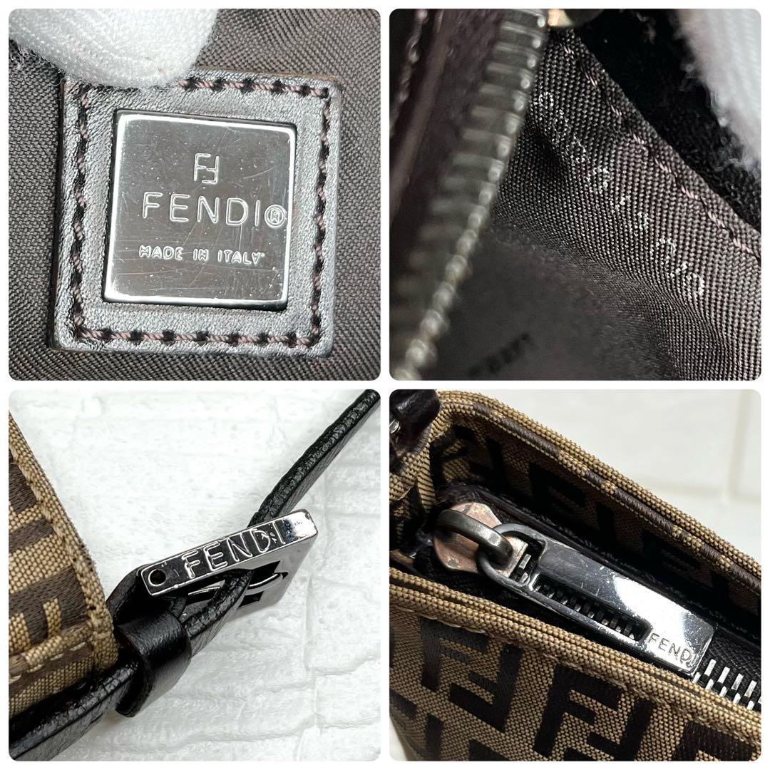 ✨上美品✨☘️FENDI☘️✨アクセサリーポーチ✨ズッキーノ✨キャンバスレザー✨