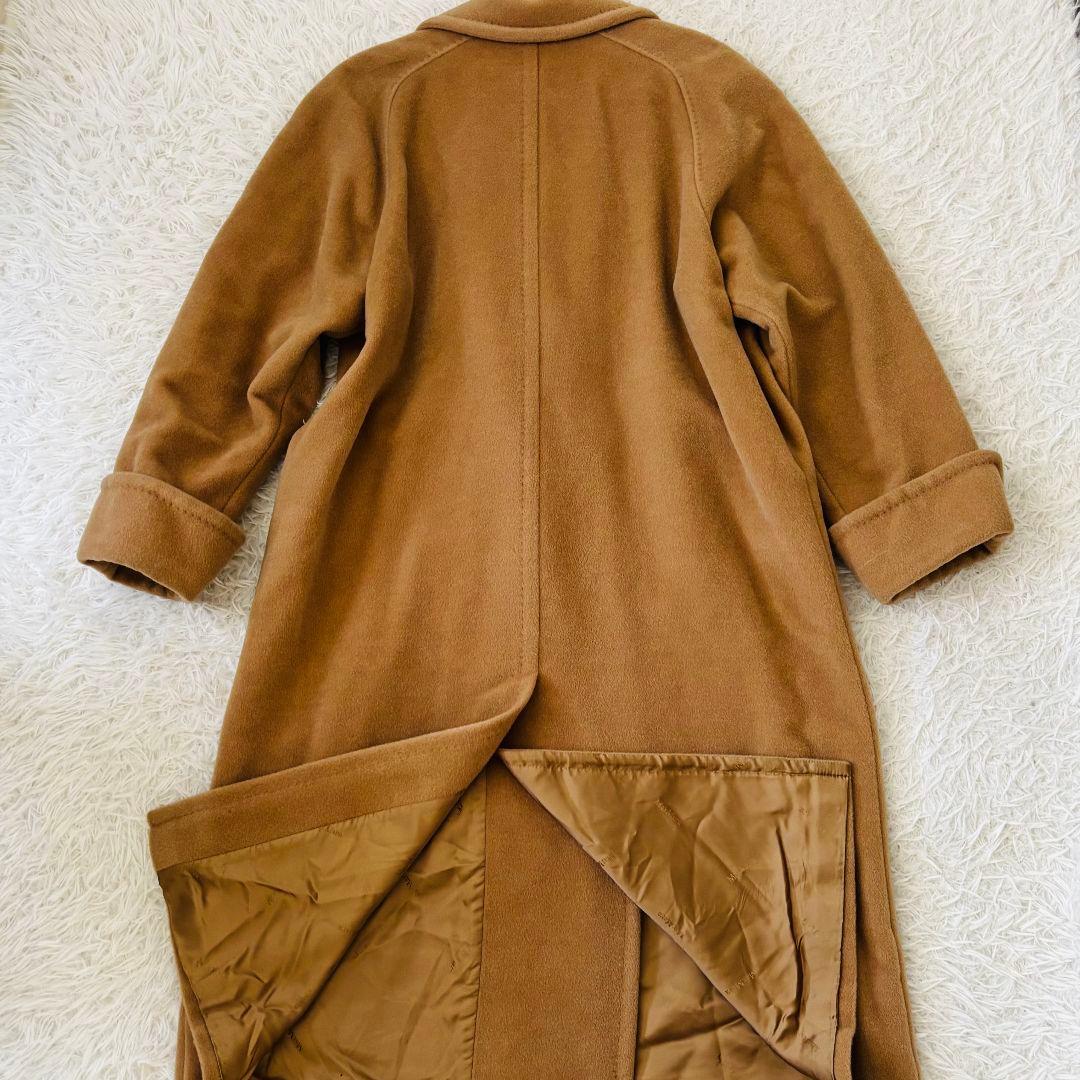 合馬公式アカウント1さん専用カシミヤダブルブレストロングコート42キャメル女優襟