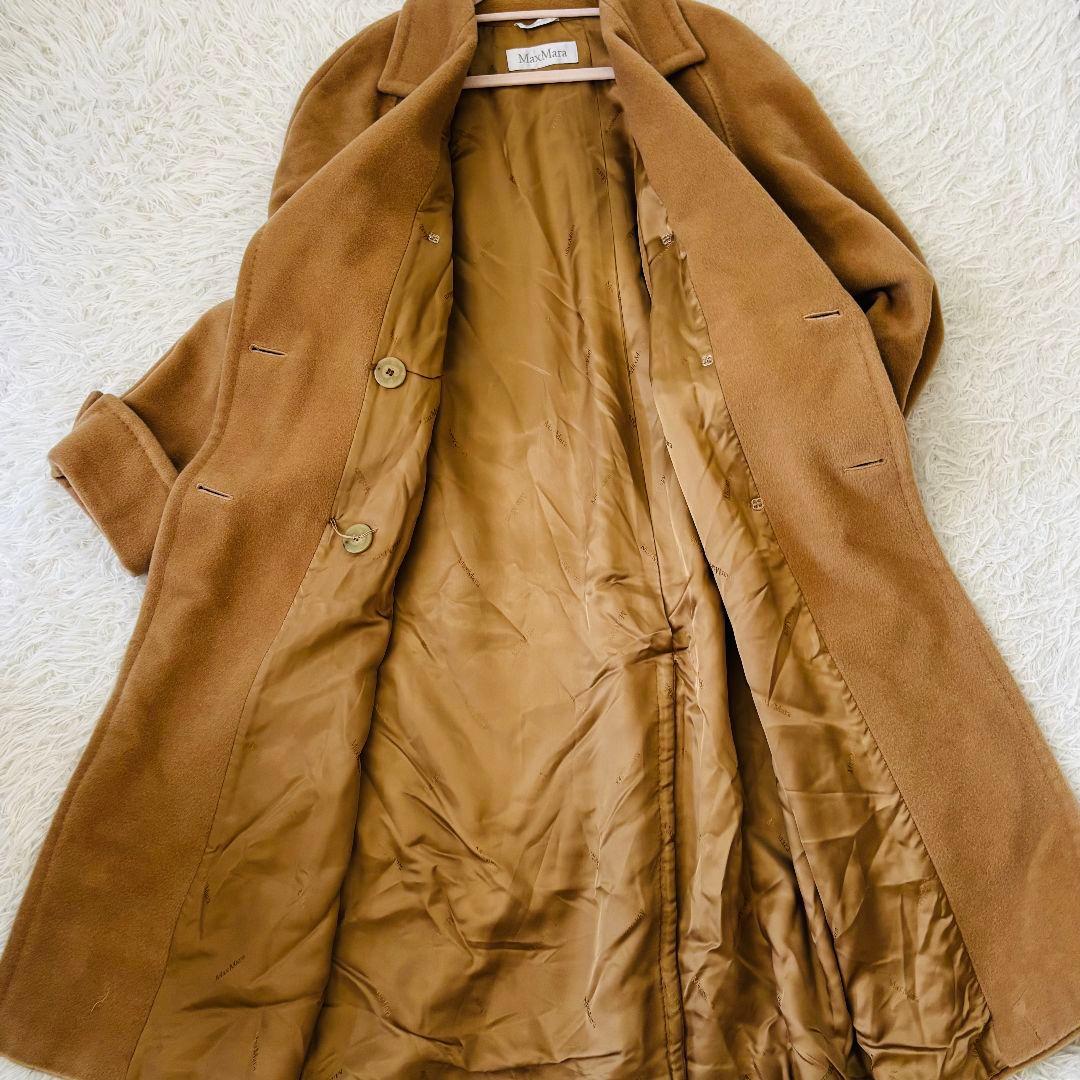 合馬公式アカウント1さん専用カシミヤダブルブレストロングコート42キャメル女優襟