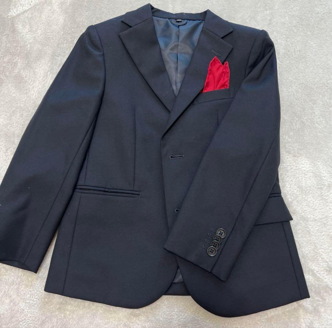 卒園式、入学式に　ファミリアのスーツ（濃紺）