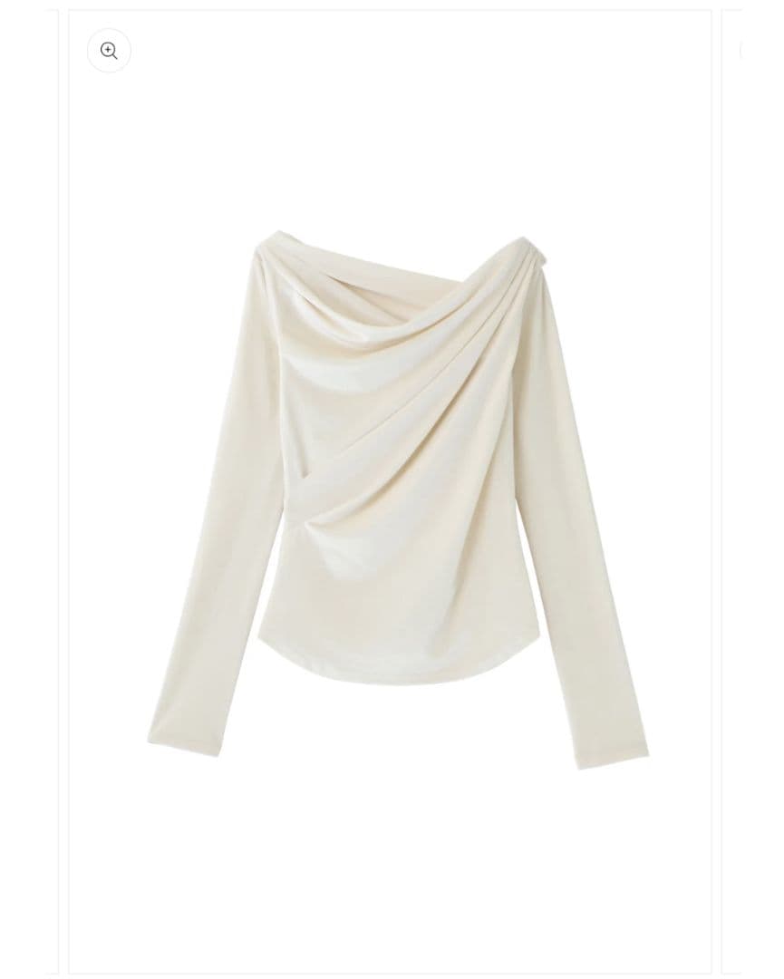 新品 ポローラ poláura グロッシーベロアドレープトップス